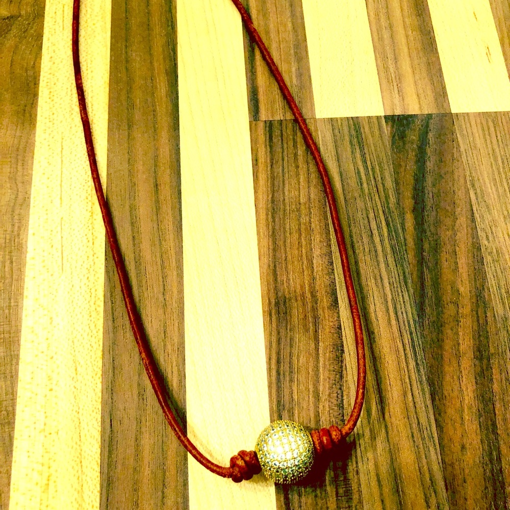 Swarovski Leather Necklace